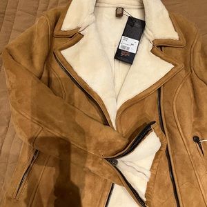 New Luxury Shearling Suede Jacket by Matchless, Retail $2,450